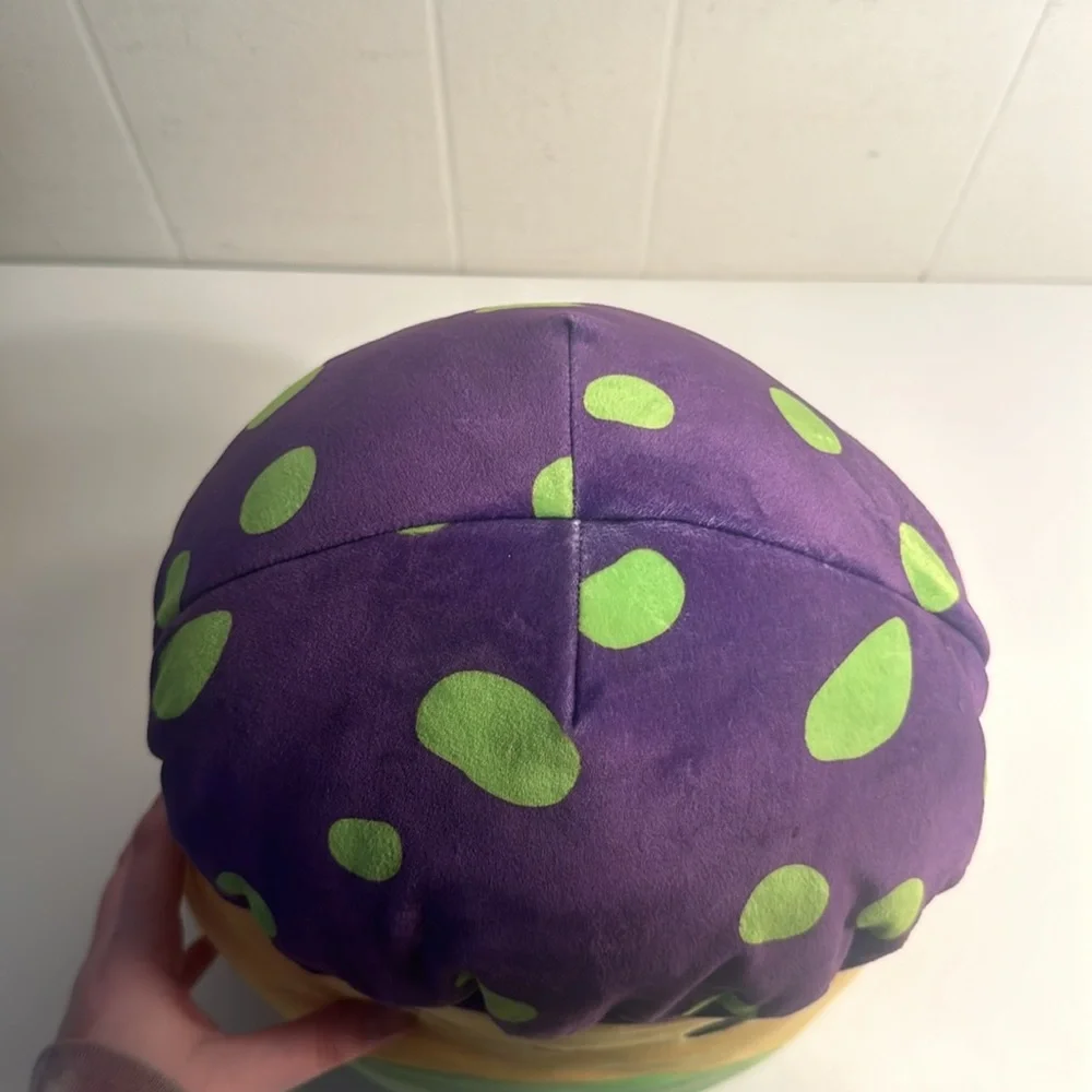 Enid the Neon Yellow Mushroom- 12” plush NWT Purple green spots - Picture 12 of 13